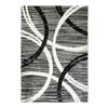 Wool Effect Rug with Grey Arches Pattern 120x170