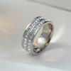 Modering für Paare aus Edelstahl in Roségold, Titanstahl Paar Zirkonring, Luxusschmuck für Damen und Herren, Hochzeitsgeschenke
