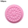 100Pcs Eyelash Glue Holder Abundant Quantity Rich Colors Multiple Grooves Disposable PVC Eyelash Extension Glue Holder Pallet Pad Makeup Tool