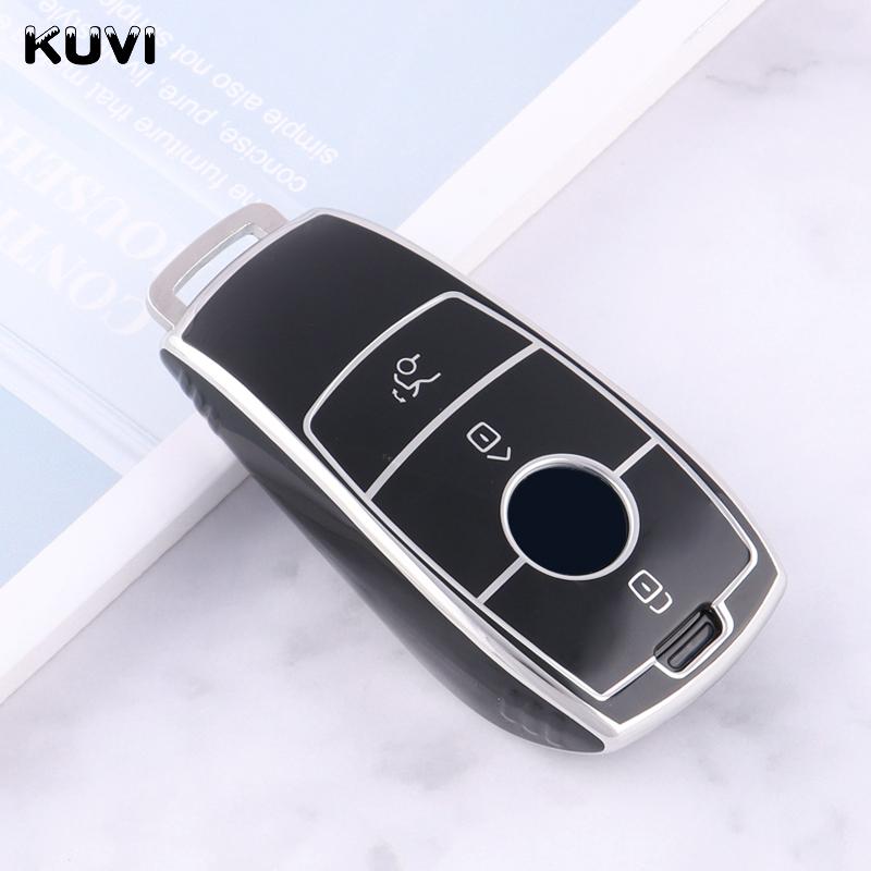 

Чехол для ключа автомобиля из ТПУ, брелок для Mercedes Benz ABCES Class W204 W205 W206 W212 W213 W176 GLC CLA W177 W222 W223 W463 B Style Black