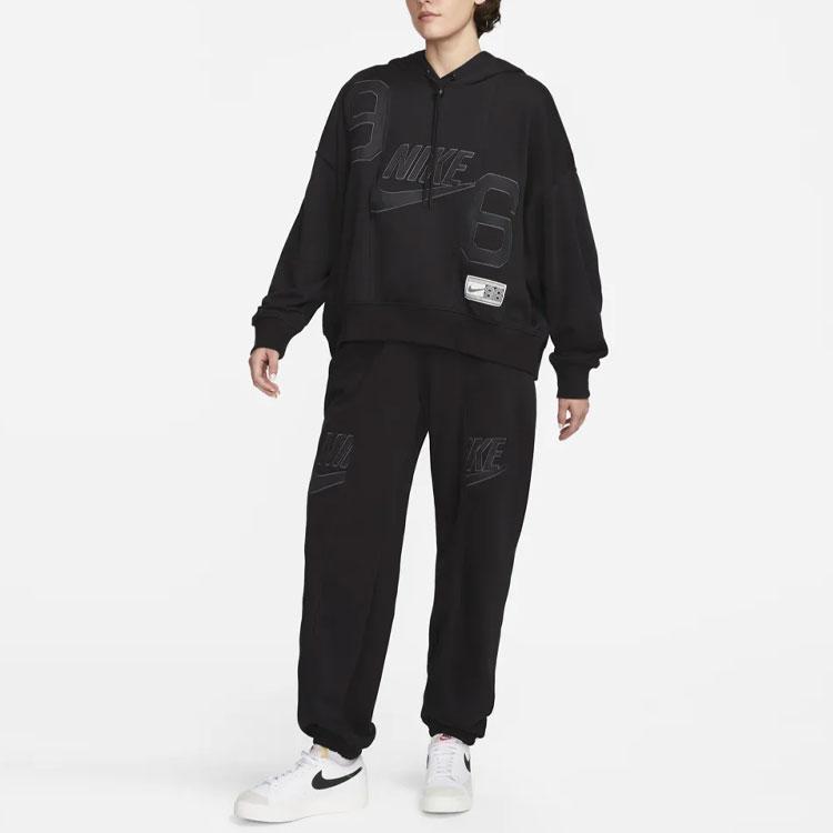 Nike Sportswear Circa 96 Letter Print Hoodie Women Hoodie Black DV8087-010