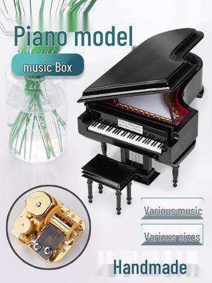 Handcrafted Wooden Grand Piano Music Box - Unique Birthday Gift for Men & Women