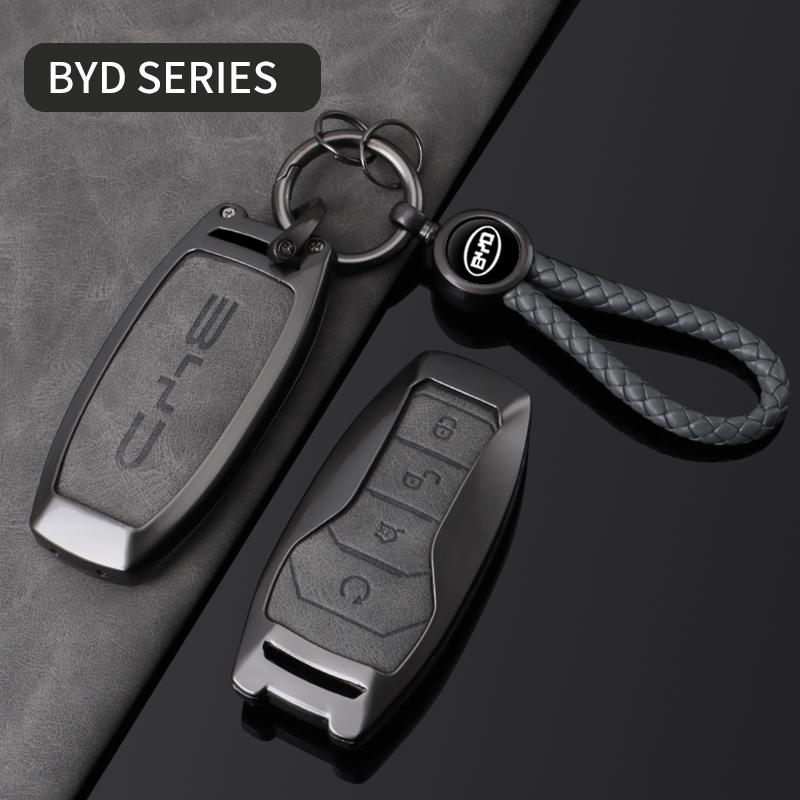 Alloy Car Key Case Cover Holder for BYD Second Song Pro Tang Dm QIn PLUS MAX Yuan Generation Atto 3 Han EV Dolphin Accessories