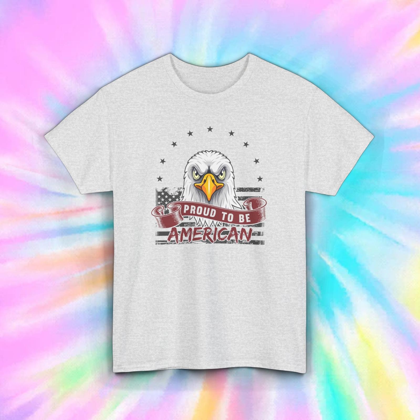 Proud to Be American T-Shirt Mens Womens Tees Top | Patriotic Eagle Flag Graphic Tee | S-5XL 3XL
