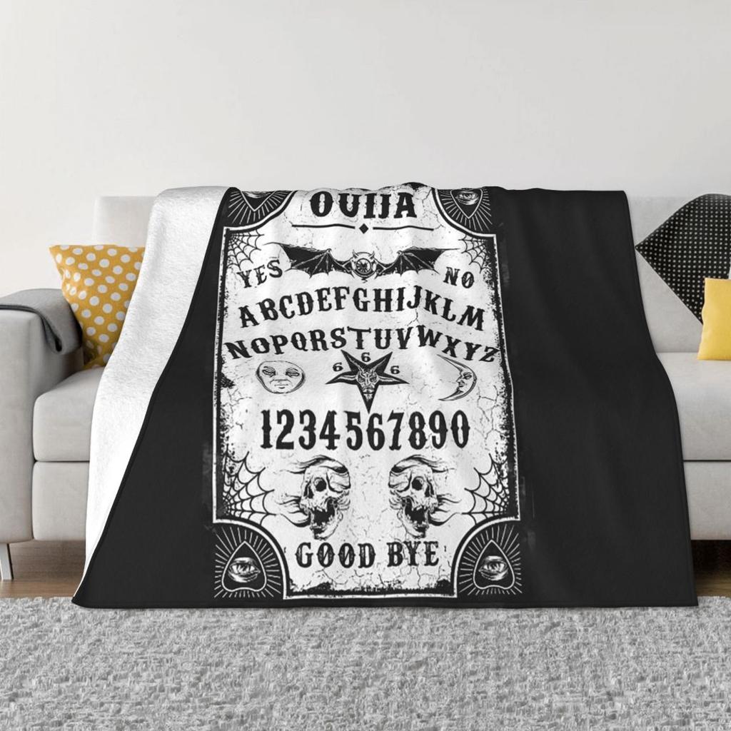 Ouija Board Bat Black Blanket Soft Warm Flannel Throw Blanket Plush for Bed Living Room Picnic Travel Home Sofa