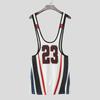 INCERUN Men Low Cut Sleeveless Letter Striped Print Home Wear Jumpsuits Rompers