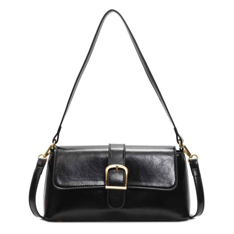 Fashion texture solid color small square bag new popular simple shoulder messenger bag underarm commuter bag