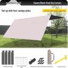 Heavy-Duty Black Oxford Cloth Tarp: Portable, Rainproof, Sunshade for Outdoor Camping, Picnic, Beach, Courtyard