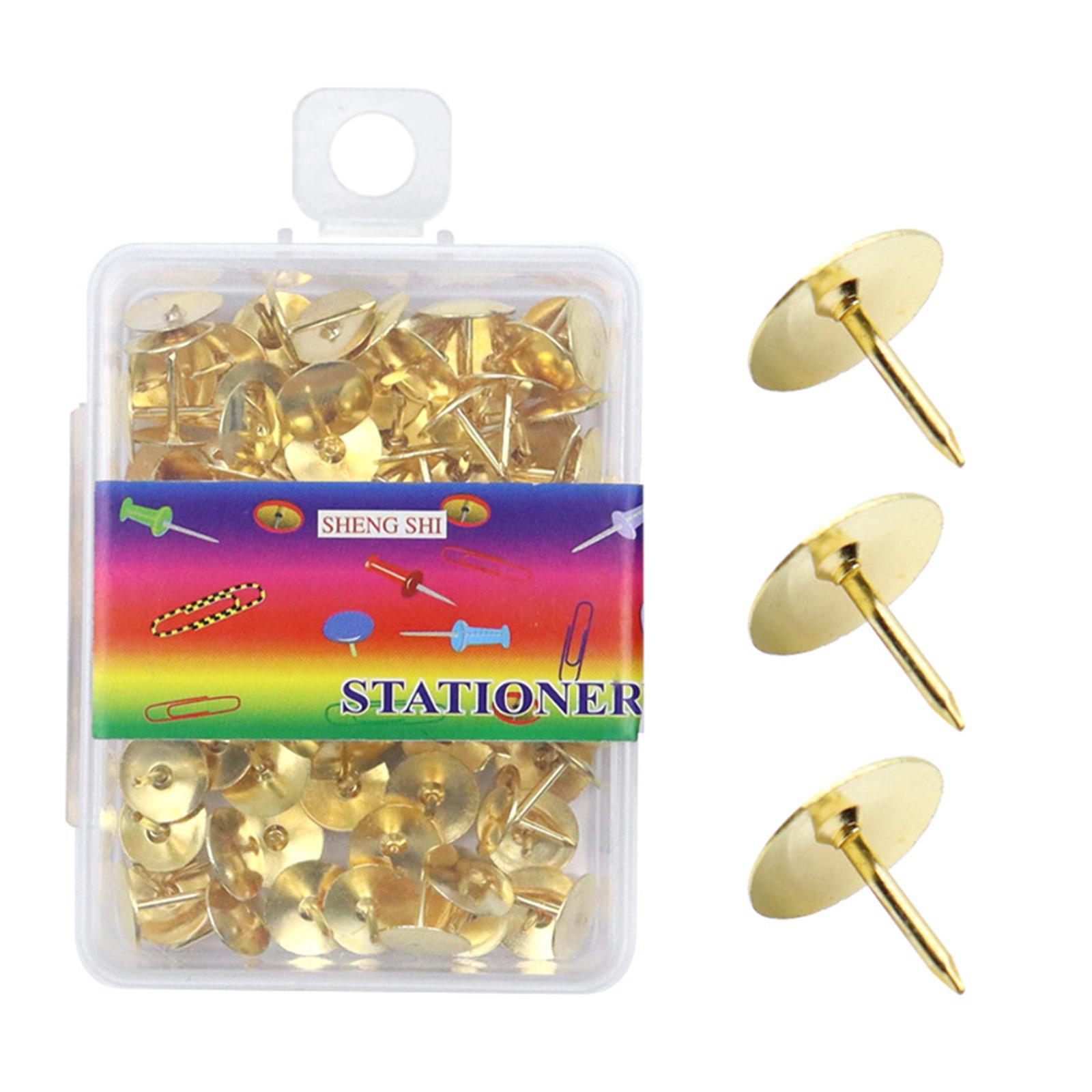 

100 Pcs Push Pins Thumb Tacks Decorative Pushpins Poster Pins Drawing Pins Notice Board Pins for Map Fabric Marking