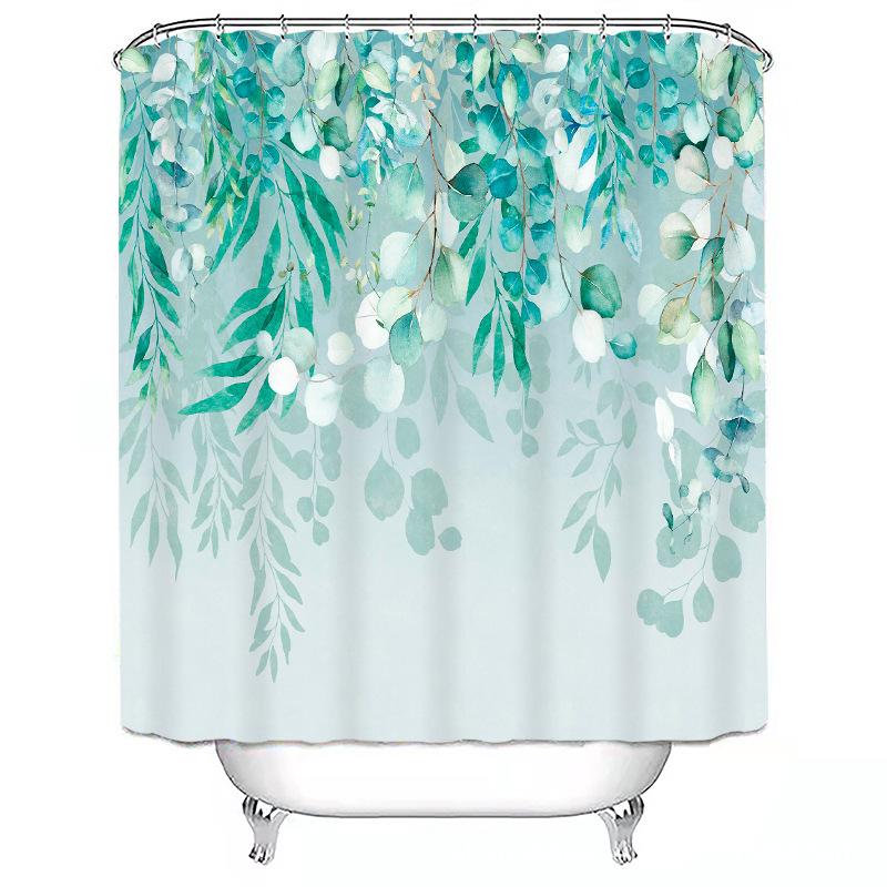 Shower Curtain Waterproof Polyester Bathroom Curtain Bathing Curtains Hotel Household Shower Curtain For Home