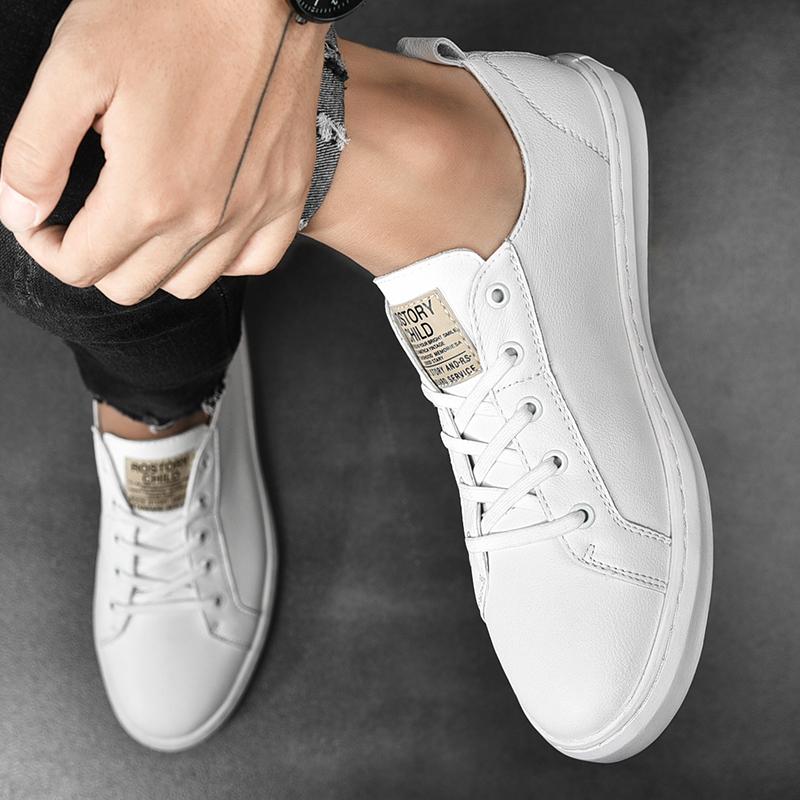 Simple Small White Shoes Men's Business Shoes Soft Soles Comfortable Oxford Shoes Men's Genuine Leather Casual Shoes Flat Shoes
