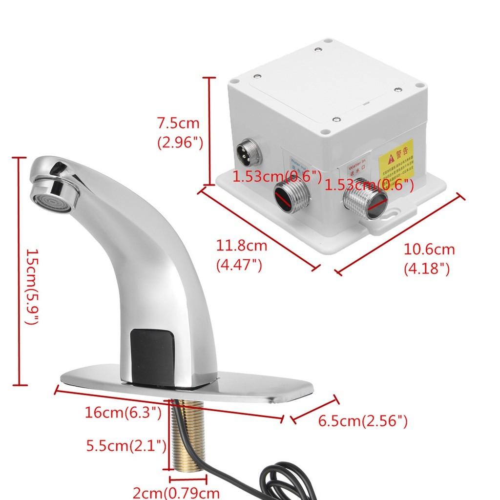 

Inductive Water Tap Bathroom Deck Mounted Alloy Automatic Infrared Sensor Sink Basin Faucet Hands Auto Mixer Tap Sensor Faucets