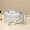 Portable Large Capacity Quilted Makeup Bag Waterproof Handheld Toiletry Bag Shockproof Cosmetic Storage Pouch for Women Girls