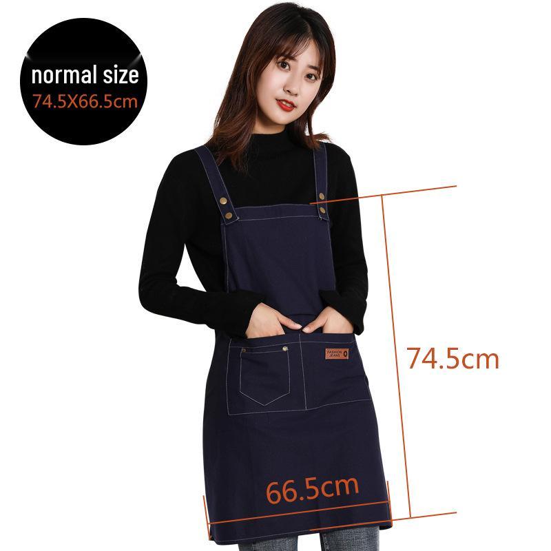 Custom Unisex Waterproof Canvas Waist Apron - Simple, Fashionable Workwear for Catering
