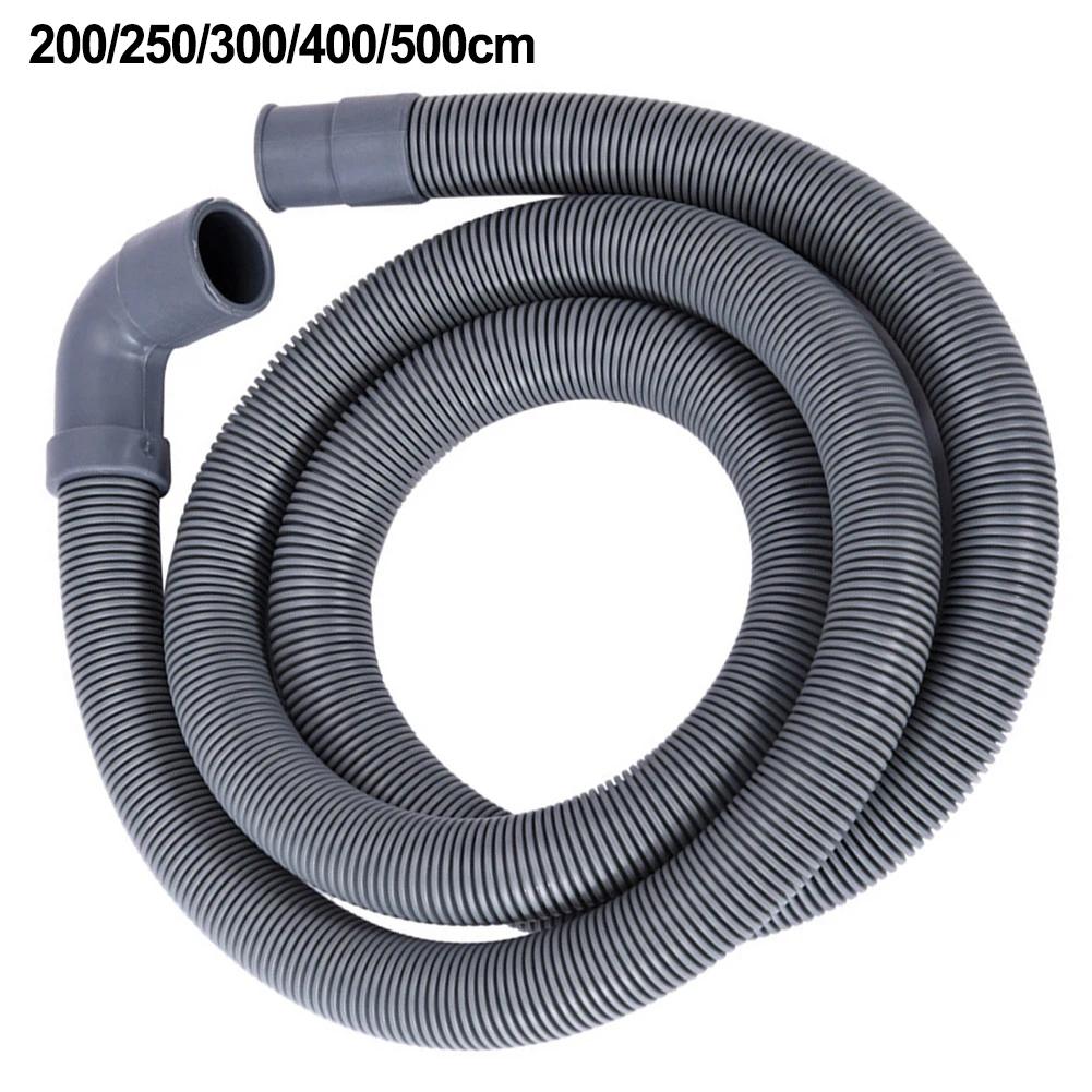 Long Drain Hose Extension Pipe For Washing Machines And Dishwashers With Anti Corrugated Design And Secure Clip Option
