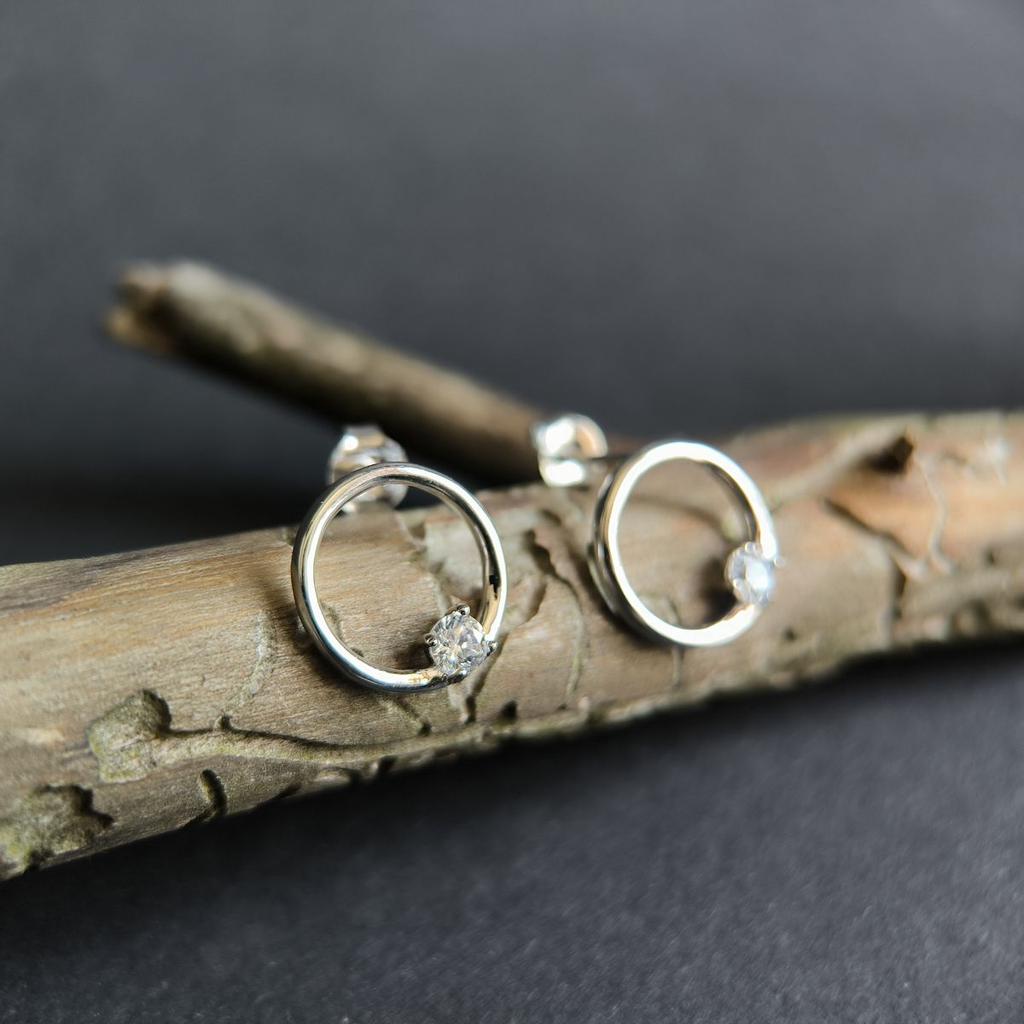 Silver Earrings with Cubic Zirkonia (2187431)