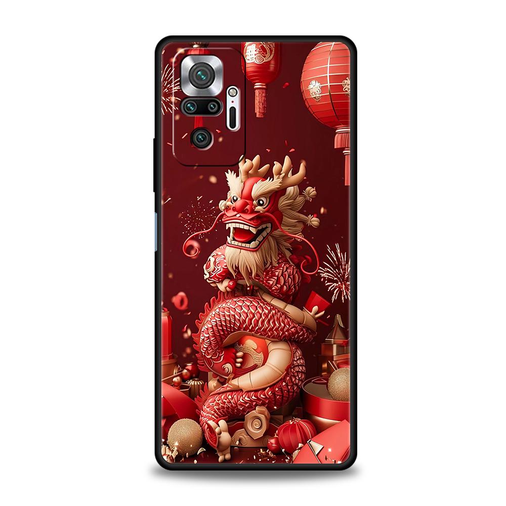 Cartoon Dragon Phone Case Cover for Redmi 13C 10C Note 13 12 10 11 Pro Plus 7 8T K40 K50 Gaming Pro Plus 5G Soft Shell Capas Bag