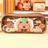 Capibala Pencil Case Cartoon Transparent Large-capacity Pencil Case Students Children Multilayer Pencil Box Storage Bag