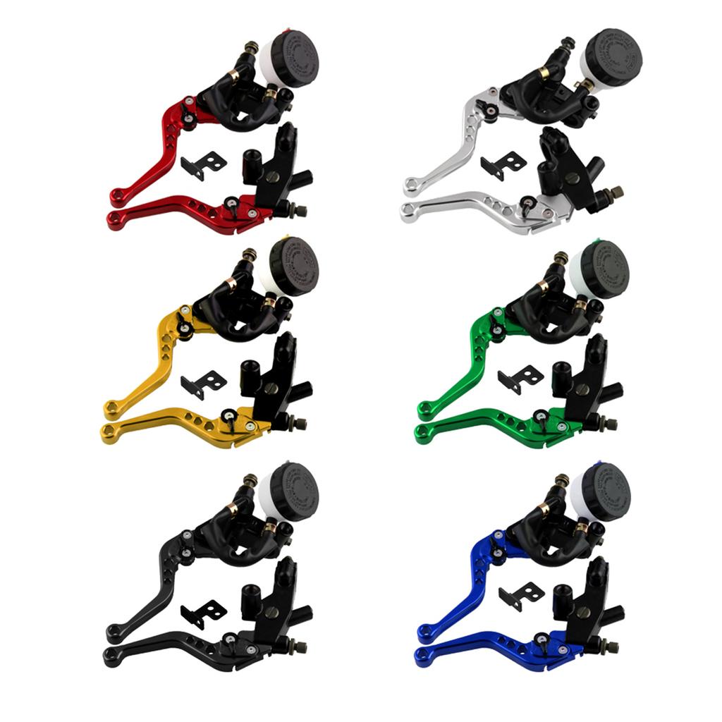 7Celsius8 Motorcycle Brake Levers Master Cylinder Reservoir Set