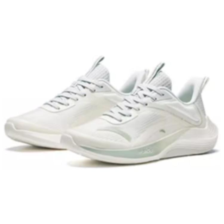 Anta Poison Dart 1 Comfortable Casual Shock Absorbing Breathable Low Top Running Shoes Women sneaker White Green 122215580R-8