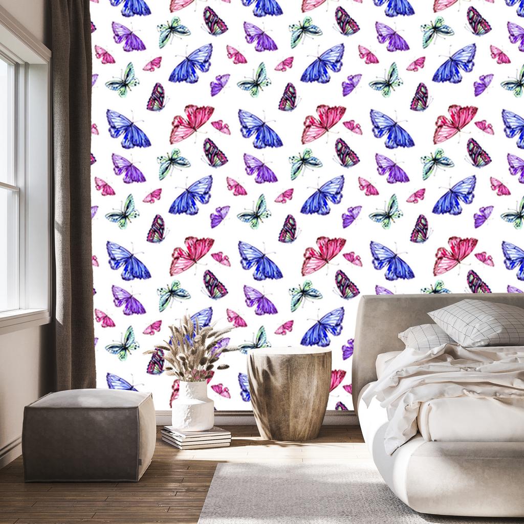 Colorful Butterflies Nature Wallpaper for Living Room and Bedroom 50x1000