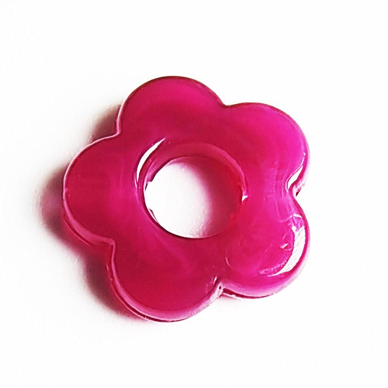 High Gloss Two-Color Acrylic Cloud Flower Beads for DIY Jewelry