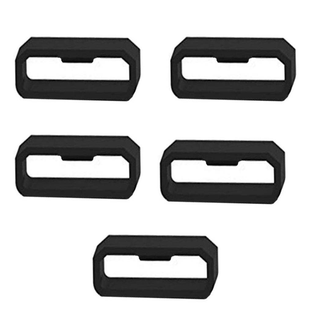 5Pcs Fastener Rings for Smartwatch Band Keeper Silicone Replacement Watch Band Loop/Holder/Retainer