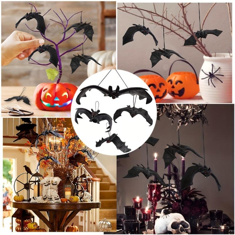Halloween Hanging Bat Ornaments Realistic Simulation Holiday Party Decor Halloween, Day of the Dead Decorations Hangable Design