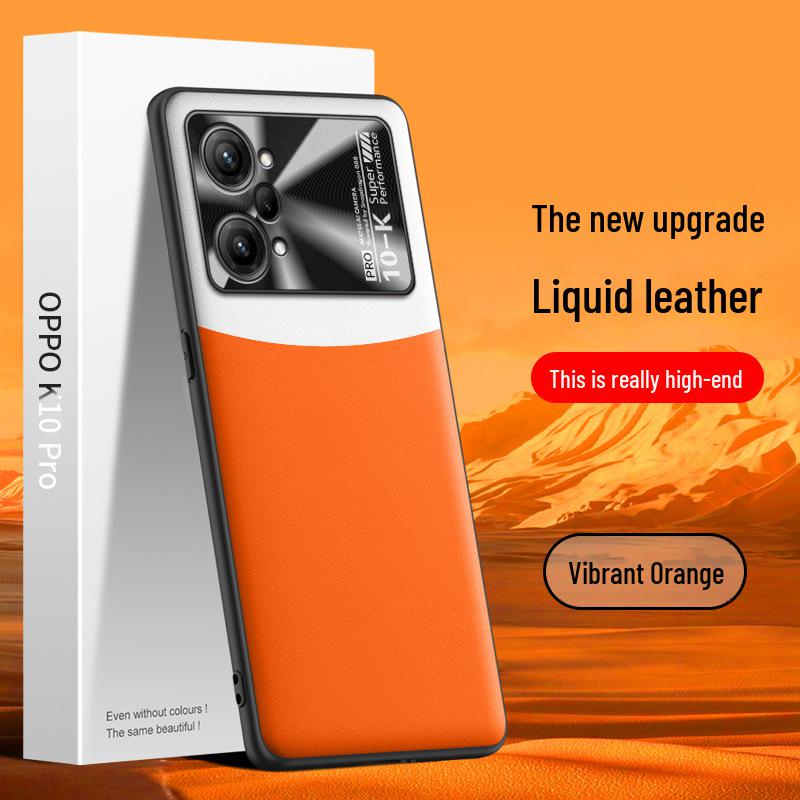 Liquid Leather Case for Oppo K10 Pro, Offers Anti-fall and Anti-fouling Protection In a Single Piece.