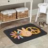 Peace & Love for Everyone Rectangular Area Rug, Inspirational Quote Floor Mat, Non-Slip Washable Carpet for Bedroom & Entryway