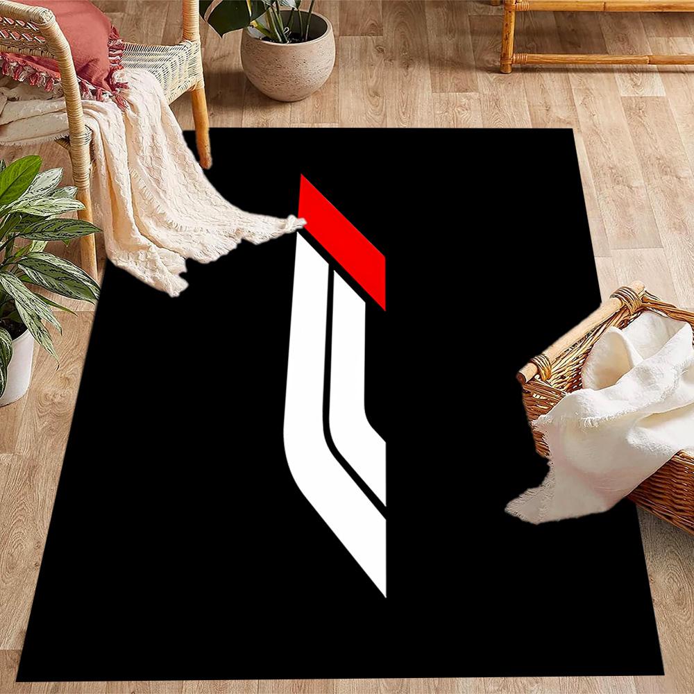 Kräftiges weißes Logo Design Fußmatte Geeignet für Außenbereiche Eingangsbereiche Esszimmer Spielzimmer Rutschfester Teppich Büros dekorieren Perfektes Geschenk für Frauen/Männer