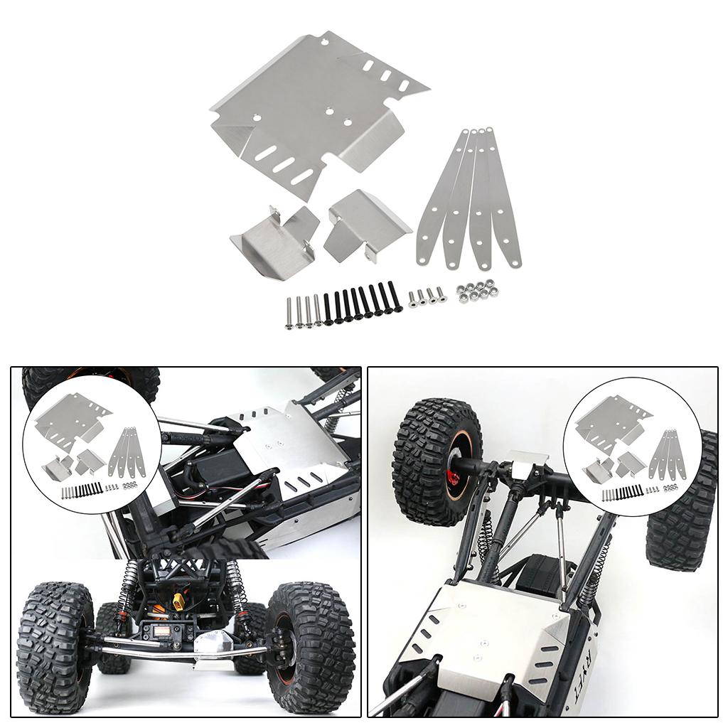 Chassis Armors Skid Plate Rc Set, Armadura Negra De Acero In | Cuotas