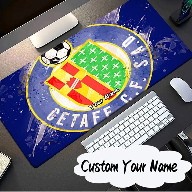 Custom Name Mouse Pad Getafe Crest Design Mouse Pad, Gaming Mouse Pad, Keyboard Pad, Desk Decor for Computer Notebook Fan Birthday Gift