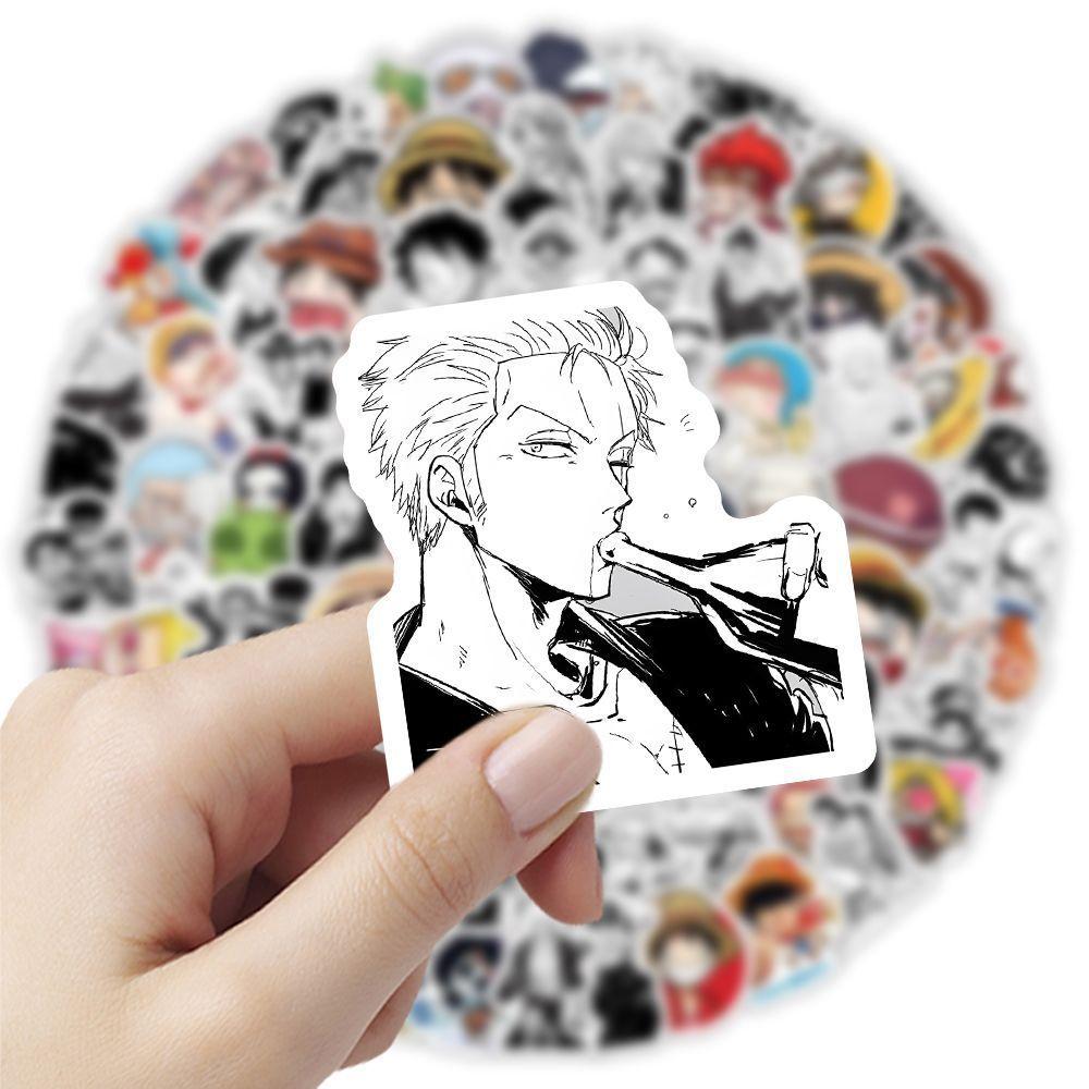 120 pieces of One Piece-themed cartoon anime peripheral stickers for mobile phone screen decoration - waterproof decals