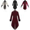 Vintage Men Tailcoat Jacket In Elegant Black For Gothic Steampunk Costume Parties