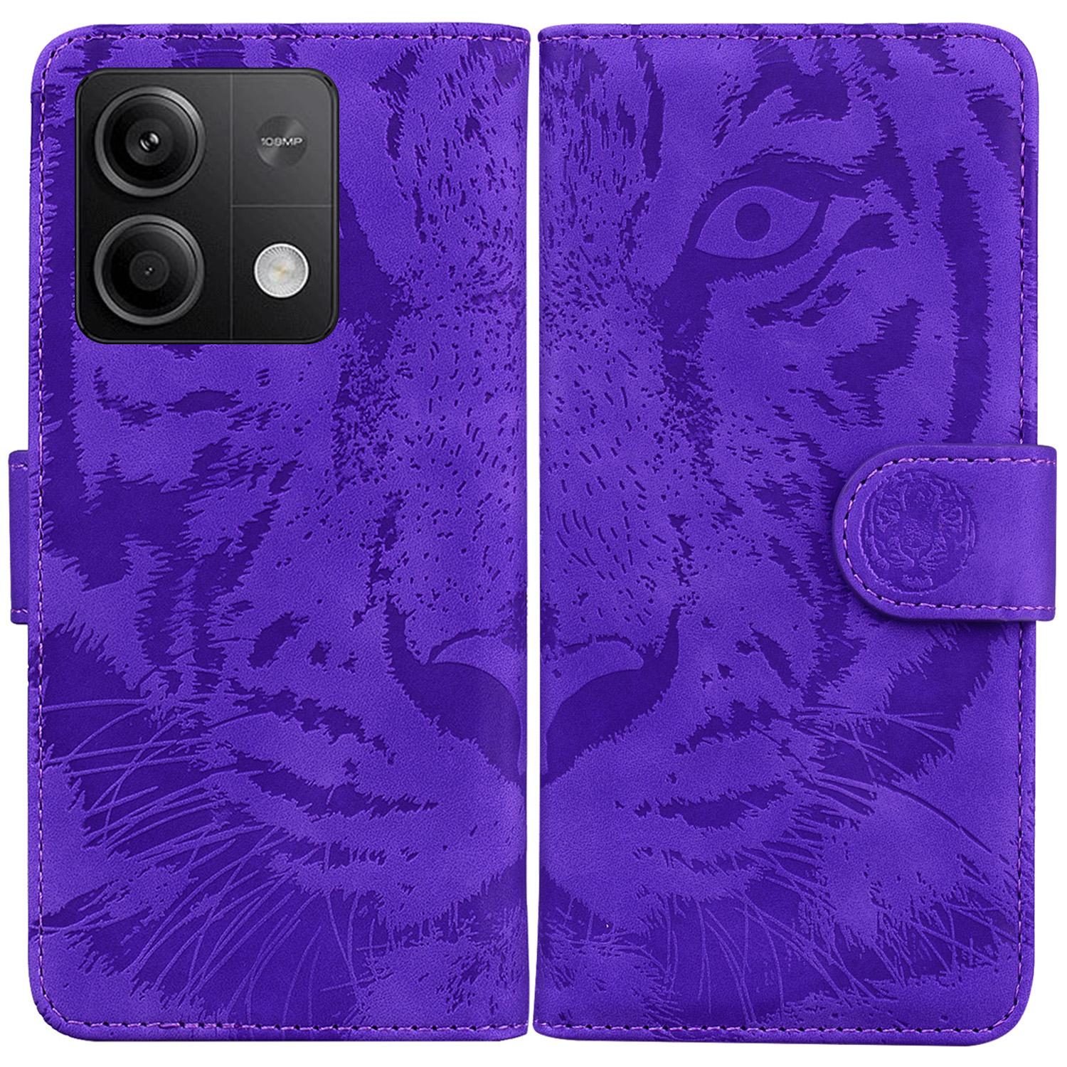 

For Xiaomi Redmi Note 13 5G/Note 13 5G (China) Leather Wallet Case Tiger Pattern Cover E