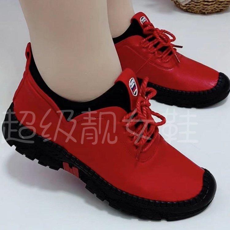 

Single shoes women s spring 2025 new soft-soled mother shoes light and comfortable casual walking shoes leather work shoes 35