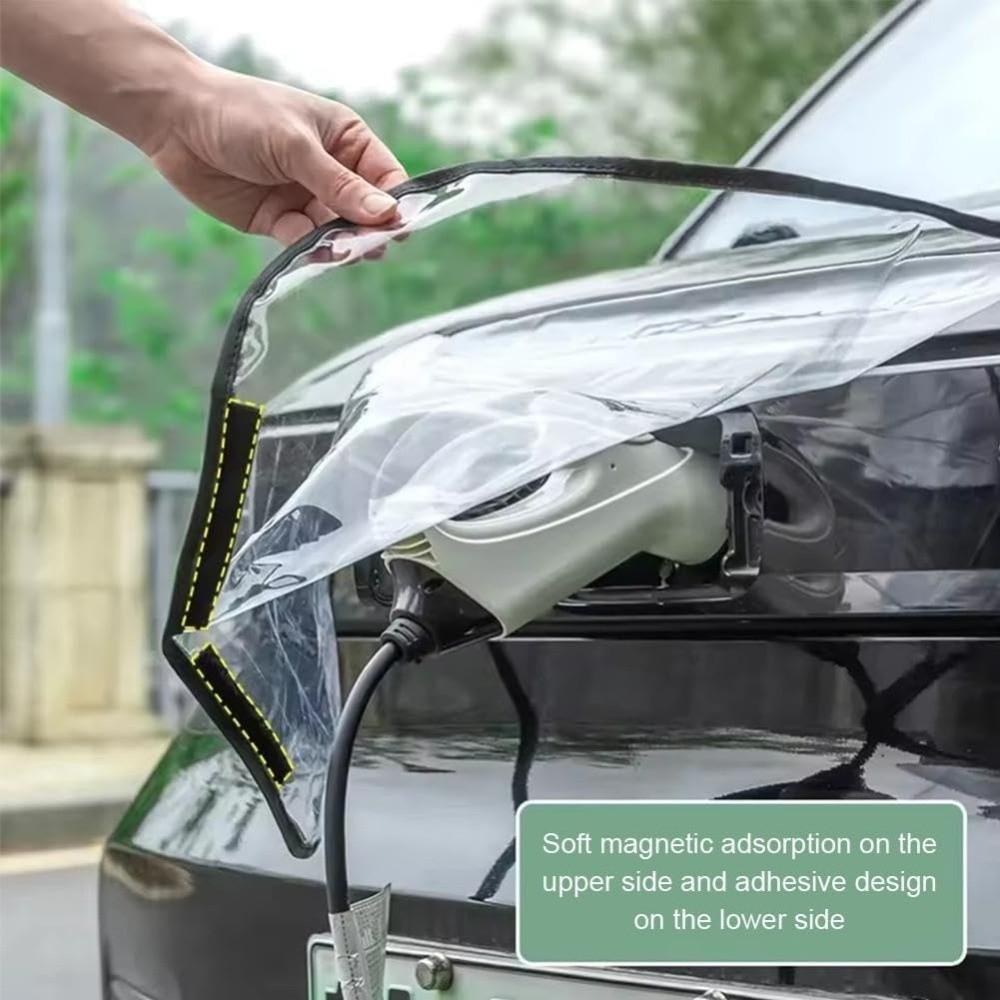 New Magnetic Car Charging Port Rain Cover Waterproof Dustproof Electric Car Charger Plug Cover Rainproof Cover Outdoor