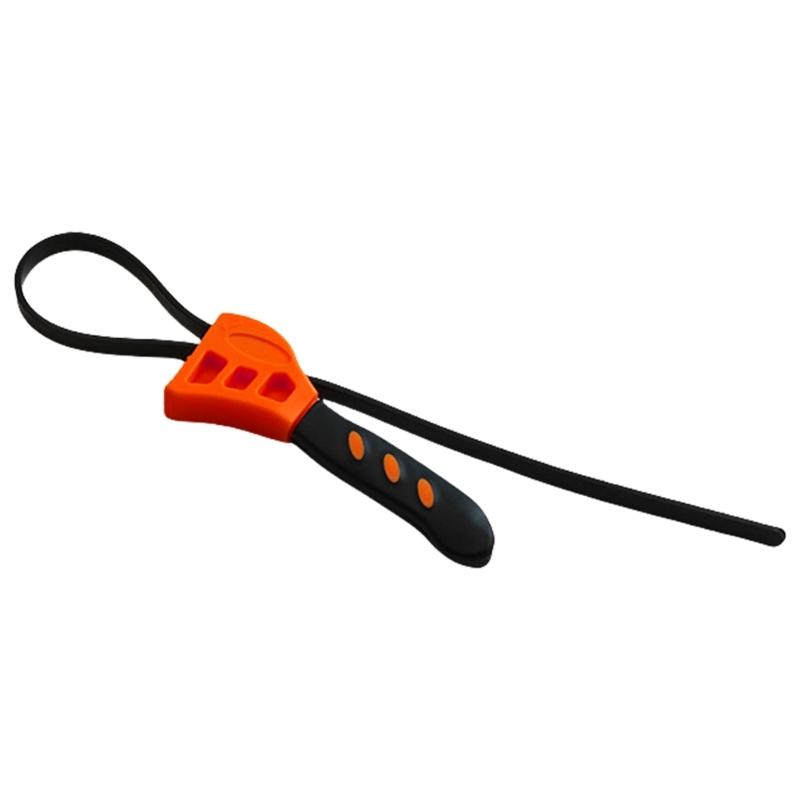 

Rubber Strap Wrench Oil Filter Spanner Set Heavy Duty Adjustable Multipurpose Tool for PVC Pipe Jars Opener and Plumbing