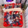 Anime Bizarre Adventure Bedding Set JoJo's Duvet Cover Pillowcase Jotaro Kujo Quilt Cover for Boys Girls Twin Queen Size