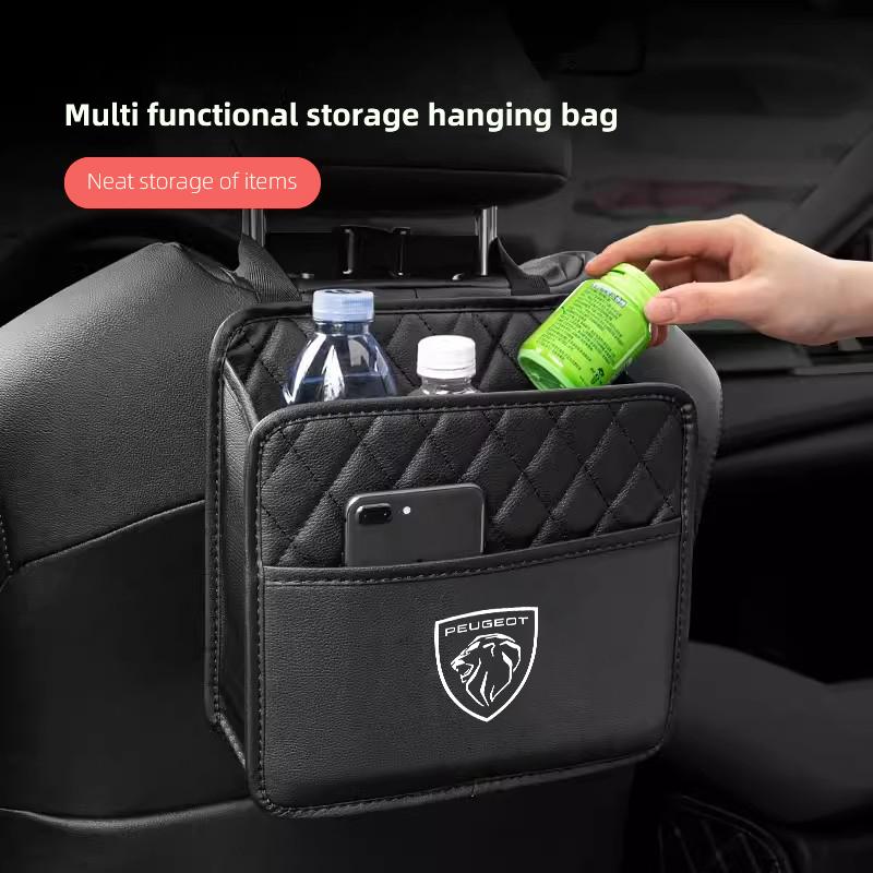 Car Backseat Storage Box Protector Hanging Organizer Bag For Peugeot 5008 508 408 4008 308 3008 208 2008 Landtrek Rifter 301 108