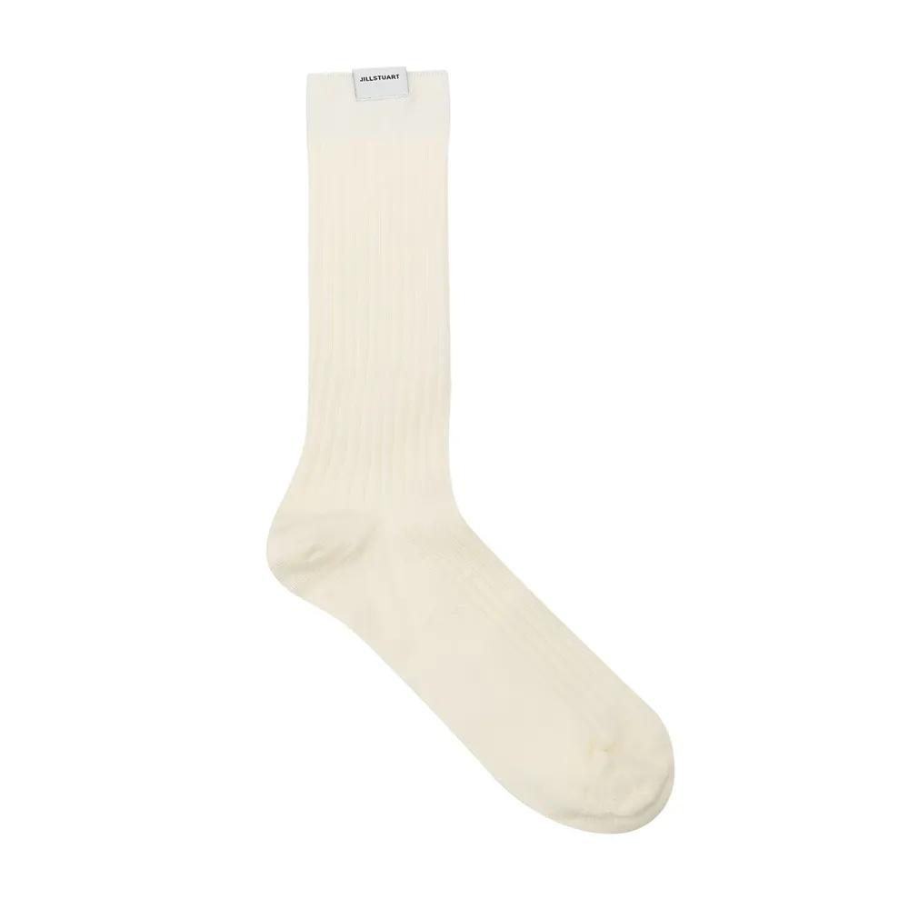 JASS5F020I2 Women's Logo Label Ribbed Mid-calf Socks 3-Piece Set