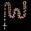 Religion Christian Faux Pearls Rosary Necklace For Women Crossed Pendant Clavicle Chain Beads Chains Fashion Jewelry