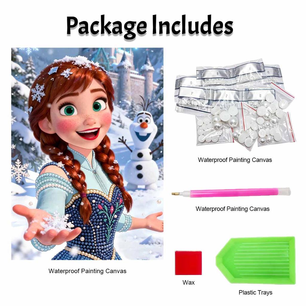Disney DIY Pearl Painting Frozen Anna Decorative Painting Creative Ornaments Friends Gifts Desktop Furnishings Home Decoration