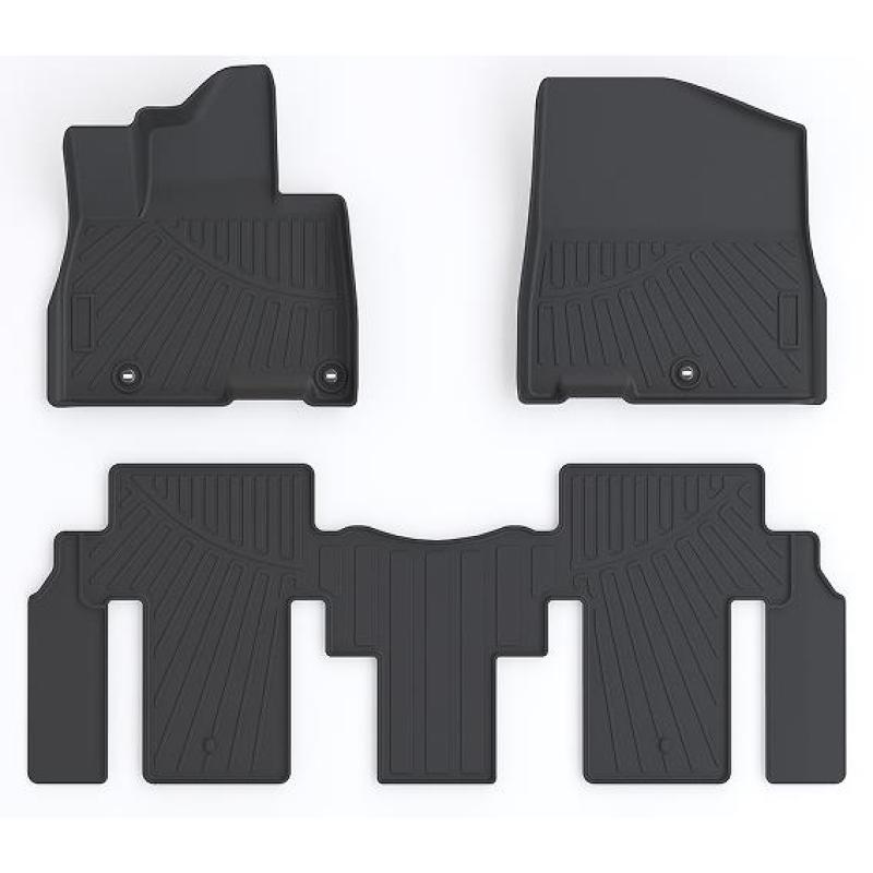 Luxury Car Floor Mats Cargo Liner W/ Backrest Mat Waterproof Durable For 2025-2025 Kia Carnival Mpv 8 Seats Car Floor Mats