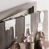 Cute Cartoon Cat Behind Door Hook Home Punch Free Kitchen Bathroom Cabinet Hanger Multi-Purpose Iron Key Hat Clothes Hook
