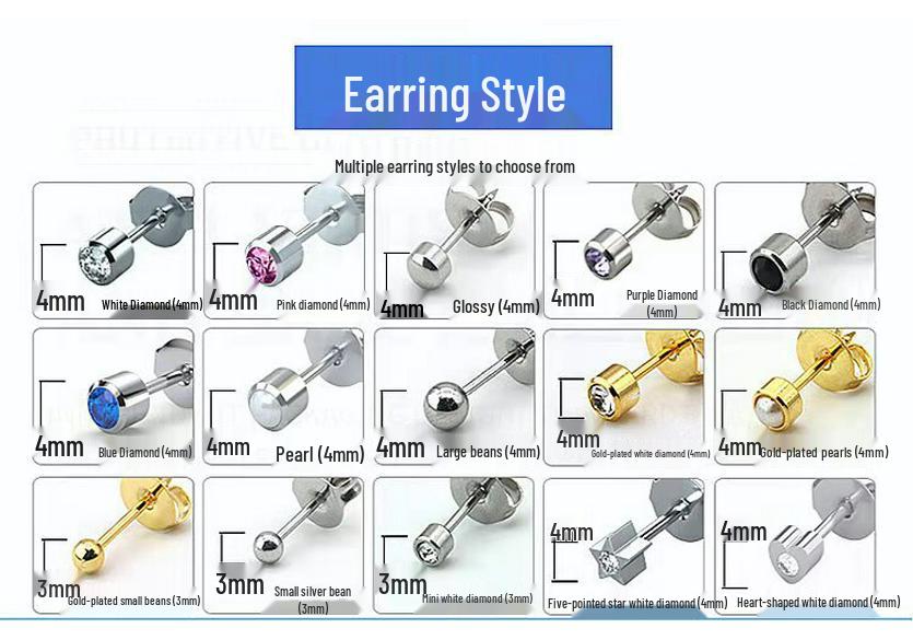 Disposable Anti-Allergy Ear Piercing Gun with Specific Earrings