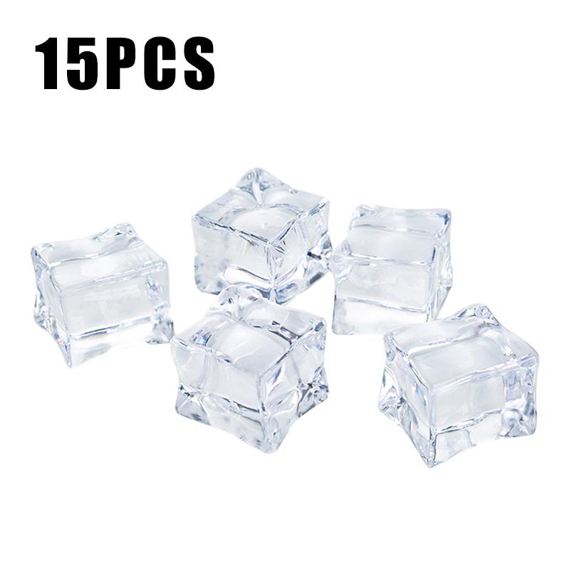 Acrylic Photography Props Reusable Fake Ice Cube Artificial Ice Bar Props Ice Cube Maker Diy Ice Ball Molds Home Wedding Party Decor