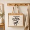 Sac cabas jute - PLANETEE - J'peux pas minimaliste - toile jute et coton - illustration noire - 43×33×21 cm (21 L)