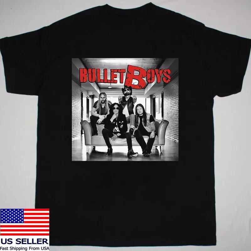 Bulletboys Band On Tour 2025 Black Cotton T Shirt Unisex T-Shirt S